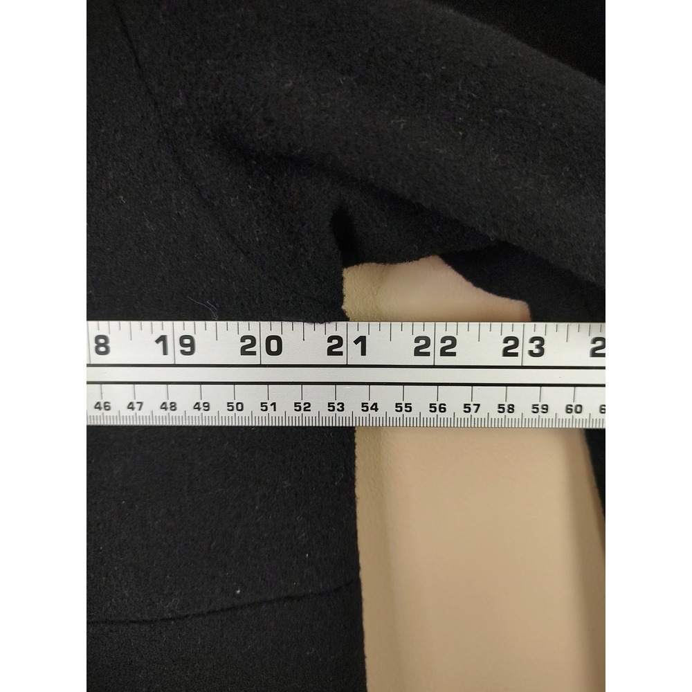 Talbots Black Wool Cashmere Blend Maxi Long Coat Made in USA Womens 12 Button - Picture 5 of 9